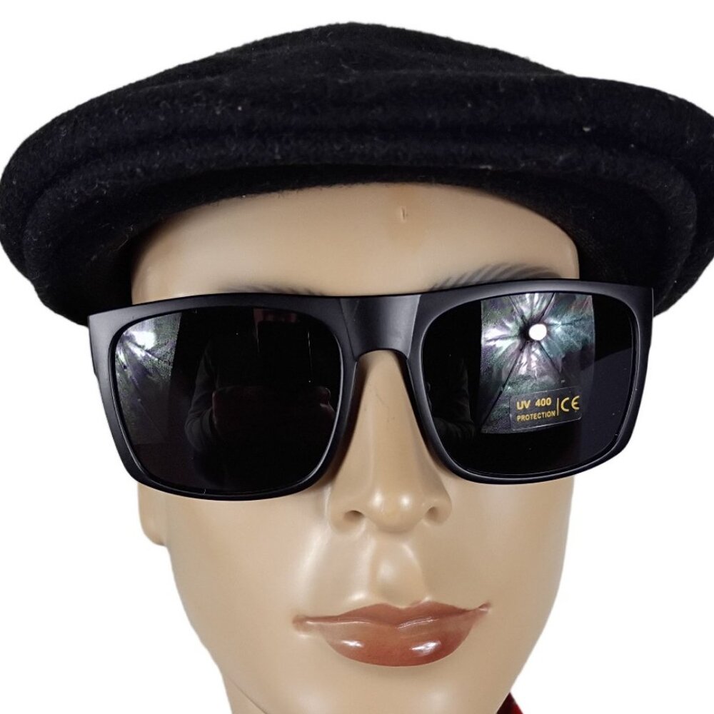 SHARKEYES BLACK RECTANGULAR  SUNGLASSES  NSPORT2